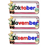 Set Keceriaan Kelas BBM Flashcard Laminate Januari - Disember