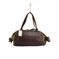 IL BISONTE Boston bag leather BRW Direct from Japan Secondhand