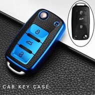 Car Key Cover Case Leather+TPU For Volkswagen VW POLO Tiguan Passat B5 B6 B7 Golf EOS Scirocco BEETLE TOURAN TOUAREG LAVIDA Jetta MK6 Octavia Accessories