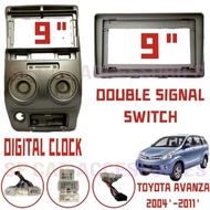 9” Inch Android Player Casing Toyota Avanza Double Signal Switch/Digital 2004’/2005’/2006’/2007’/2008’/2009’/2010’/2011’