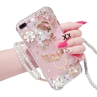 OPPO A12 A7 A5S A5 A3S AX7 A71 A79 A83 A39 A57 R11 R11S R9 R9S F1 F3 Plus Rhinestone Gem Crown Clear Cute Bracket Case