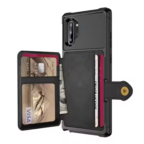 for Samsung Galaxy Note 10 Plus Note 10 Credit Card Case PU Leather Flip Wallet Photo Holder Hard Ba