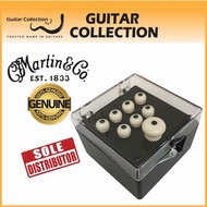 Martin 18APP0001 Authentic Series Bridge Pins & Endpin Set | White with Black Dot Inlay