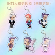 限时特惠MBTI16型人格INTJ动漫饰品钥匙扣可爱亚克力定制学生书包配饰创意MBTI16 personality INTJ anime