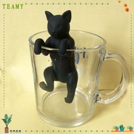 TEAMY Cat Tea Bag, Reusable Spice Filter Silicone Tea Infuser Filter,  Cat Spice Strainer for Tea