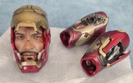 hottoys   ironman  3 Mark XLII  戰損頭雕 手甲配件MMS197