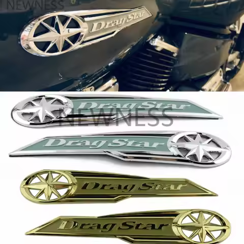 Motorcycle 3D Gas Fuel Tank Badge Emblem Decals Stickers For Yamaha Dragstar V-star XVS XV 400 650 D