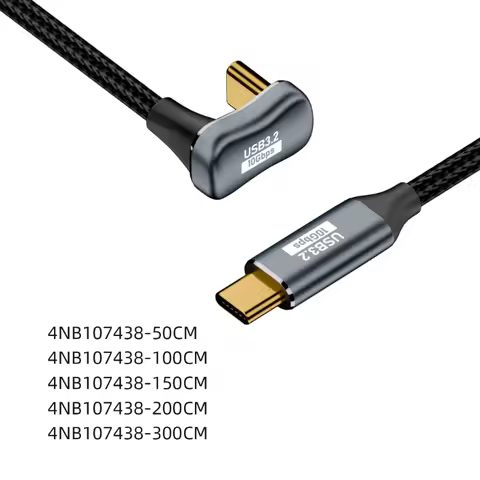 PD100W USB C Extension Cable USB3.2 Gen2 Male to Male Extenders Line 10Gbps Data Cord for Phones Sup