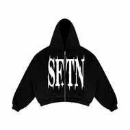 NEW Hoodie Zipper Boxy NOISE Black Hoodie Zipper Boxy Hoodie M-3XL