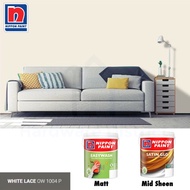 NIPPON PAINT OW 1004P White Lace | Easywash | Satin Glo | 1 Litre | Interior Paint | Wall Paint