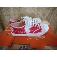 PUTIH MERAH Red and white nanyang shoes, soccer shoes, nanyang shoes + custom name