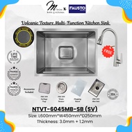 Fausto Volcanic Texture Multi-Function Kitchen Sink-NTVT-6045MB-SB (SV)