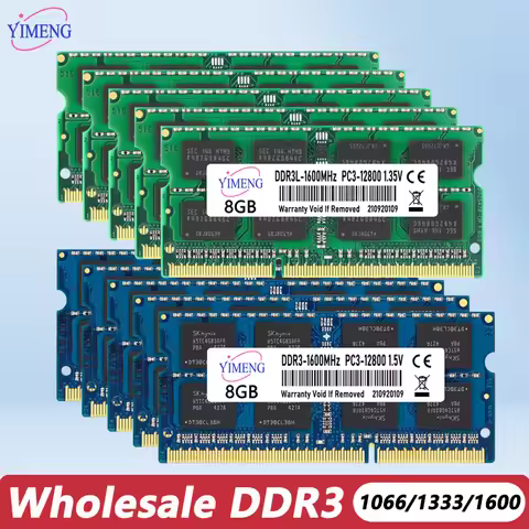 10Pcs DDR3L DDR3 2GB 4GB 8GB Memories Ram Laptop PC3 1.5V PC3L 1.35V 8500 10600 12800 SODIMM 1066 13