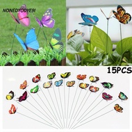 NONEDYODYE9I 15PCS/Random Color Fake Butterflies Colorful Bonsai Ornaments Lawn Decor Simulation Col