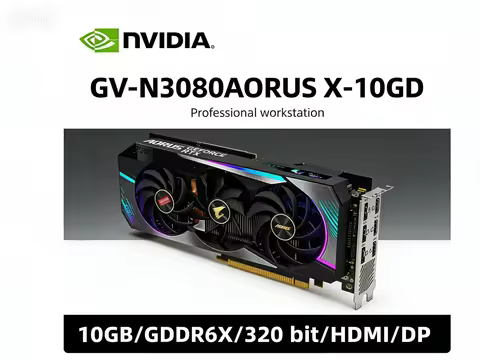 RTX 3080 GPU GIGABYTE GV-N3080AORUS X-10GD PC Gamer Graphics Card 10GB GDDR6X 320 Bit PCI-E 4.0 PSU 