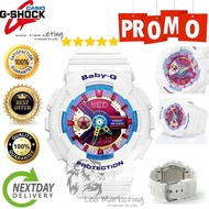 Baby-G BA110 Amazing White & Multi Dial Wrist Watch Women Watch strap accessories M143