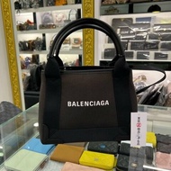 ㊣東區正精品㊣BALENCIAGA CABAS XS 390346 巴黎世家黑色帆布手提斜背包二用包RA1053