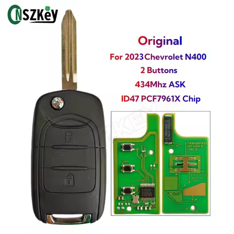 CNSZKEY Original For 2023 Chevrolet N400 Flip Folding Remote Car Key 433.92Mhz ASK 47 PCF7961X Chip 