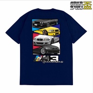 Sakazuki T-shirt Bmw E30 E46 E92 M3 Generation Automotive T-shirt