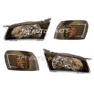 Toyota Corolla 1998 - 2000 AE110 AE-110 Carbon Smoke Head Light Head Lamp Set