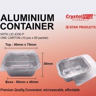 STAR PRODUCTS ALUMINIUM CONTAINER WITH LID 4330-P -10PCS