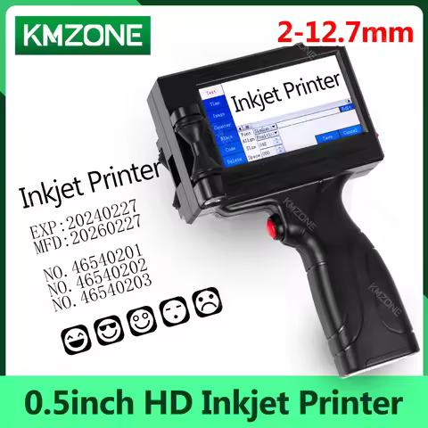 12.7mm Portable Inkjet Printer Handheld TIJ Maker Machine with ink Cartridge Image Picture Serial Nu