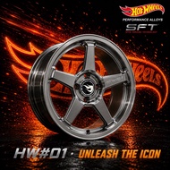 HOTWHEELS Sport Rim HW-01 ｜16 inch 7.0JJ 4x100 ET 40｜DIAMOND BLACK | MYVI , BEZZA , SWIFT , CITY , J