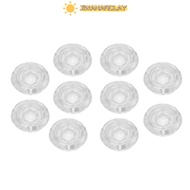 JIWANARCLAY 10Pcs ​Footswitch Topper, Transparent​ Foot Nail Cap​ ​Guitar Pedal Cap​, ​Mushroom Styl