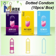 [MAZE TRADING] (10pcs/Box) Condom Spike Condom Dotted Condom Kondom Berduri Sleeve Men Condom Kondom