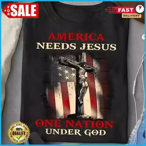 In God We Trust Eagle3 American Flag Faith Christians Cross Hope Jesus Us T Shirt
