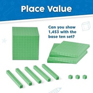 Hand2mind Green Foam Base Ten Blocks Complete Set Place Value Blocks