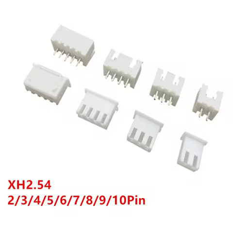 100Pairs(200Pcs) JST XH 2.54mm 2/3/4/5/6/7/8/9/10 Pin Male Plug + Female Socket Housing JST Wire Con