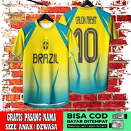 Latest Brazil Jersey Brazil Football Jersey/ Brazil Supporter Shirt for Men Wanita