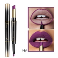 Pudaier Double-Headed Lipstick Lip Liner Matte Matte Lipstick Rotating Lip Liner Non-Stick Cup Lipst