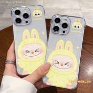 Labb Mobile Phone Case Bright Yellow Clear Stand For SamsungA55 A53 A54 A52 A21 A23 A25 A33 A03 A05 
