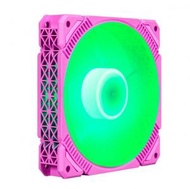 Others - 電腦機箱cpu散熱器 幻彩大風量靜音機箱風扇(粉框綠色（小3pin+大4pin）)