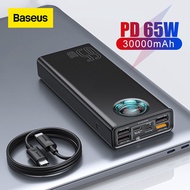 Baseus 65W Power Bank 30000mAh PD Quick Charging Powerbank Portable External fast Charger For phone