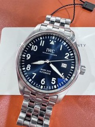 🌈🌈新返貨啦🌈🌈IWC Pilot Mark IW327014💙原裝放射藍面 2017年出世卡 🎁FullSet🎁連原裝鋼帶💙VU2982（廣華街店）