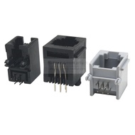 RJ11/RJ12/RJ45 Telephone Socket Crystal Head Female Socket 4P4C 6P6C 8P8C 6P4C Vertical Horizontal