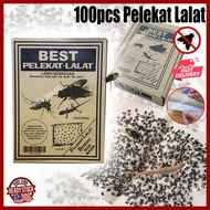 [100pcs]BEST Pelekat Lalat Kertas Gam Lalat/Flies Trap Fly Sticker Fly Tape/Perangkap Cicak Lipas 苍蝇