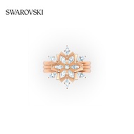 Women's Ring Swarovski o2022 Deset Copos Ni New Stacking Jewelry De asñ Dazzling Snow Gift For The D