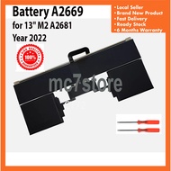 Battery A2669 For 13inches M2 A2681 Year 2022 Frew Screwdriver_Original