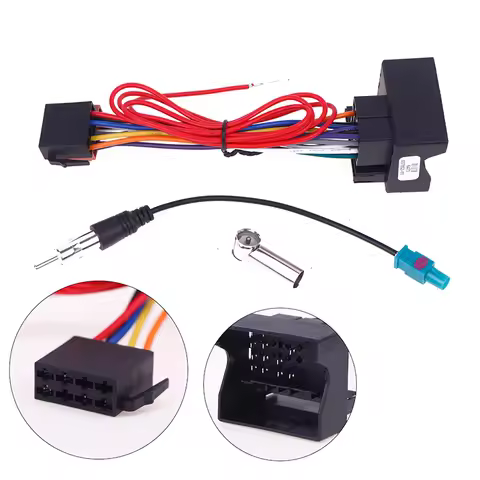 1 Set Auto DIY Accessories Car Stereo FM Audio ISO Wiring Harness Cable Radio Antenna Wire Adapte Fo