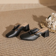 Isarli Shoes - Women's Mules Heeled Shoes/9-8 - Women's Simple Mules Shoes