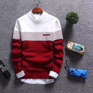 Men's Knitted Sweater Marcelo Maroon Knitted Sweater Korean Style Knitted Sweater Men's Newest Sweat