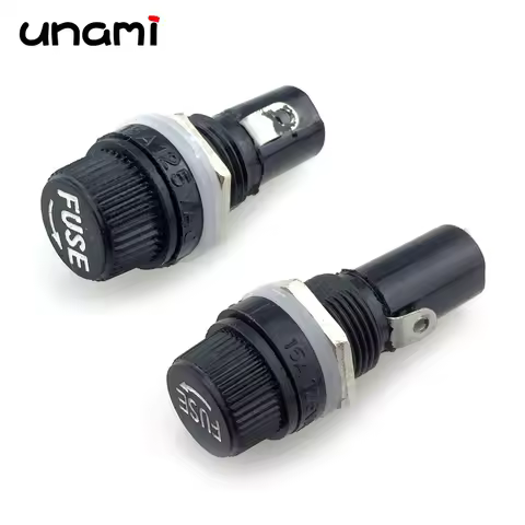 5Pcs 5*20mm 6*30mm Glass Fuse Holders 5x20 6x30 Insurance Tube Socket for Insurance Panel Mount Fuse