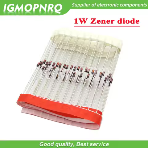 100pcs 1W Zener diode DO-35 1N4735A 6V2 1N4734A 5V6 1N4733A 5V1 1N4732A 4V7 1N4731A 4V3 1N4730A 3V9 