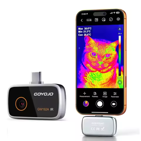 GW192A GW340 Thermal Imaging Camera for Android/iphone 15/16/17 iOS Series Thermal Camera 192x192 IR