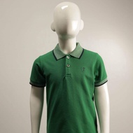 COLLEZIONE C2 22BT1K015 E GREEN Pique Polo Shirt KIDS Casual Wear KIDS Key logo Filipino Made.