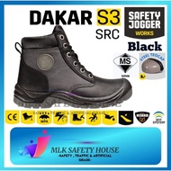 Safety Jogger Safety Shoes - DAKAR (Black) S3 SRC With SIRIM & DOSH / Kasut Keselamatan /Safety Boot